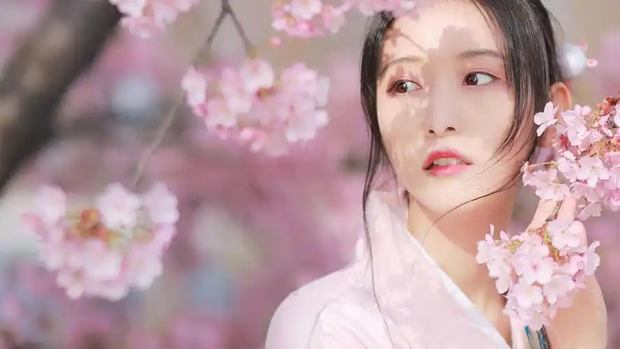 和服少女可爱壁纸粉色高清