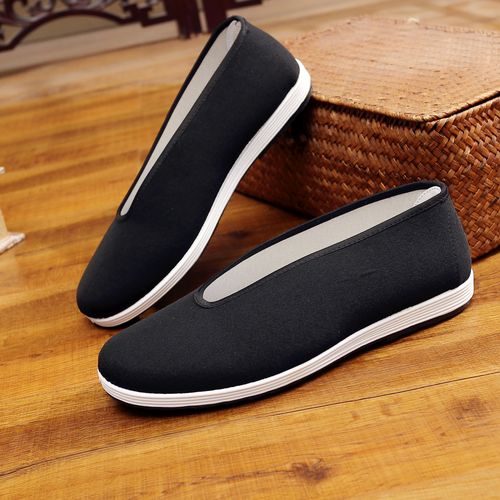 春季男鞋复古圆口老北京布鞋防滑老人爸爸男单鞋子布鞋