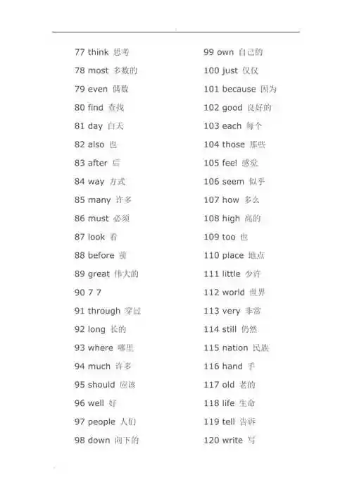 英语单词大全带中文
