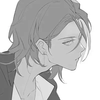 动漫男主头像黑白高清帅气图片_男生动漫头像_头像屋