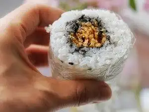 黑芝麻馓子饭团——甜咸口的心头好