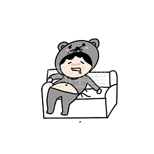 图怪兽原创元素瘫软在地表情包