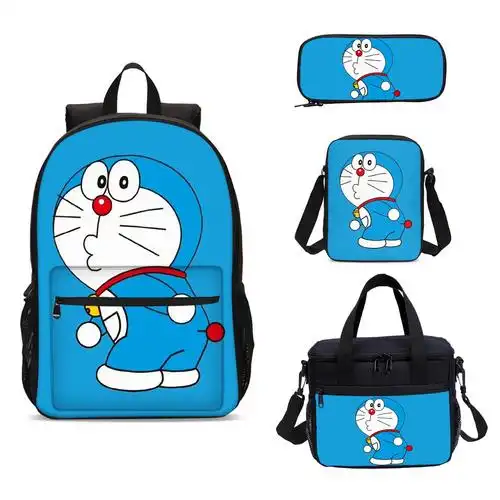 哆啦儿童卡通书包书包男男生机器猫双肩包背包斜挎包书包
