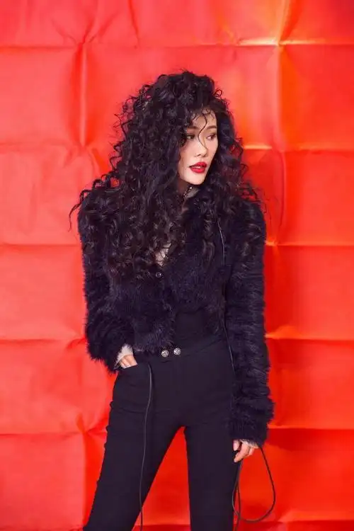 袁娅维晒新发型夸张羊毛卷暴露出惊人发量一般人可驾驭不了