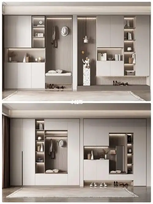 推荐28款现代简约风的入户鞋柜玄关柜设计