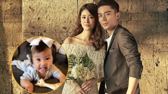 林心如霍建华为女儿庆生,一家三口罕见同框