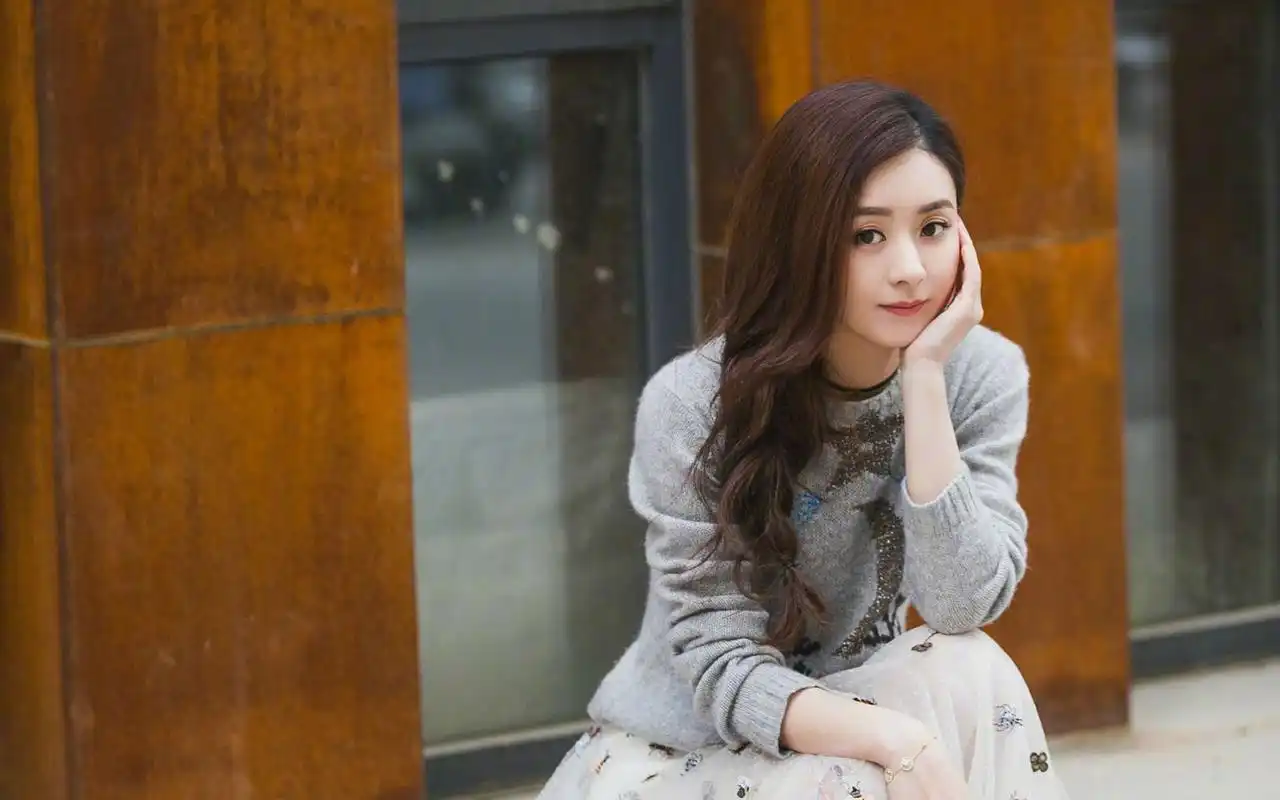 赵丽颖仙气时尚养眼街拍图片桌面壁纸高清大图预览1920x1200_大陆明星