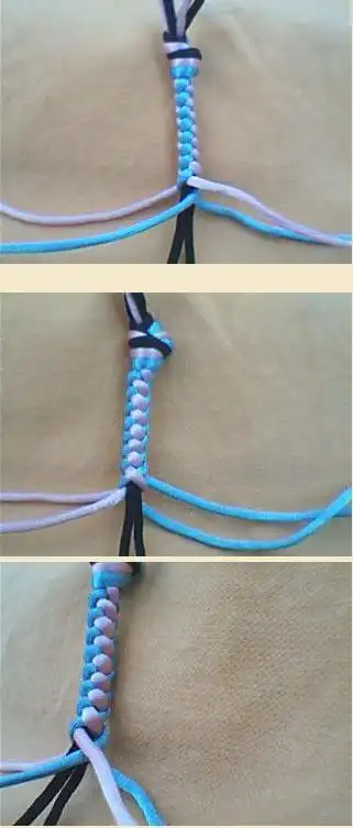 谁知道这款手链的编法