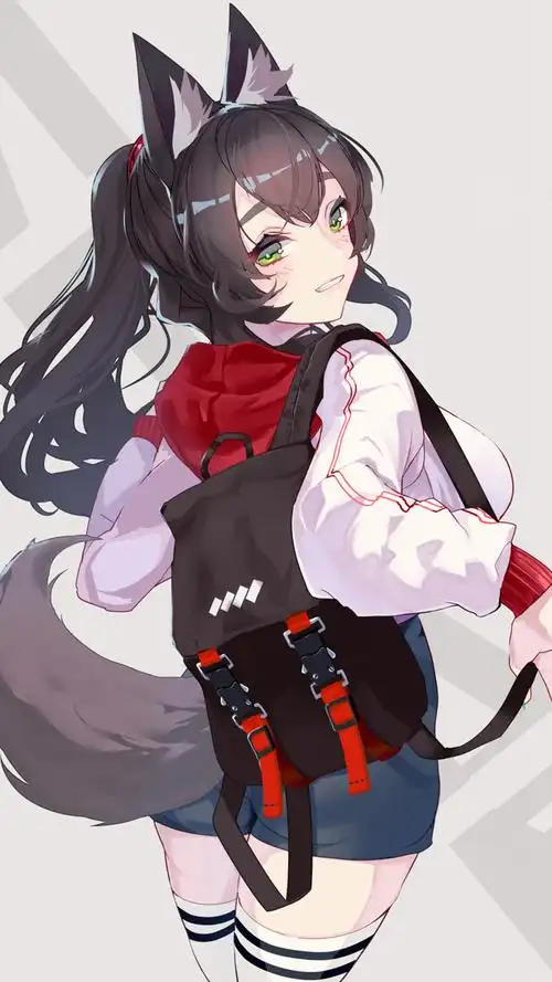 二次元软萌猫耳美女手机壁纸_动漫_手机壁纸下载_美桌网