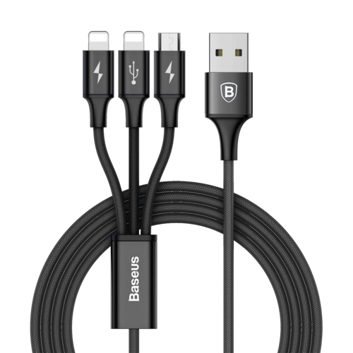 倍思苹果数据线一拖三充电线6多功能充电器7三合一6s安卓二合一type-c