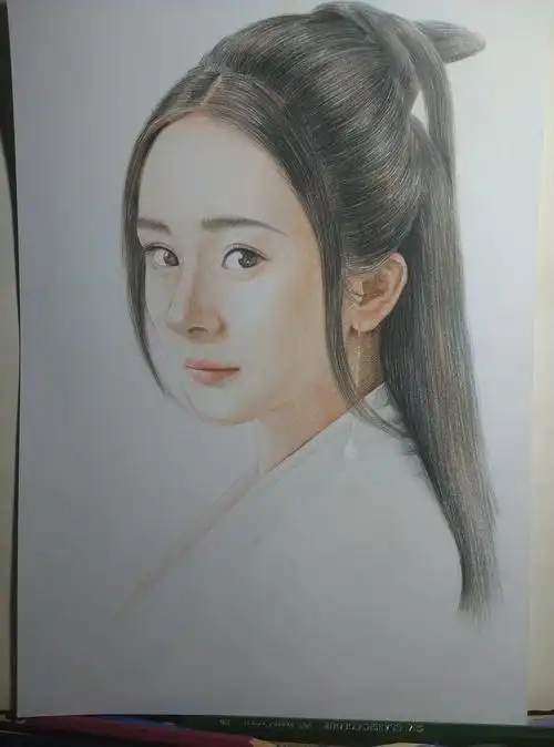 杨幂彩铅_手绘杨幂
