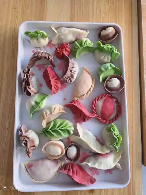 五颜六色,诱人的饺子浮现在您眼前
