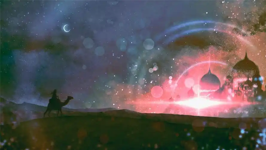 日系治愈系梦幻插画高清桌面壁纸-风格壁纸-壁纸下载-美桌网