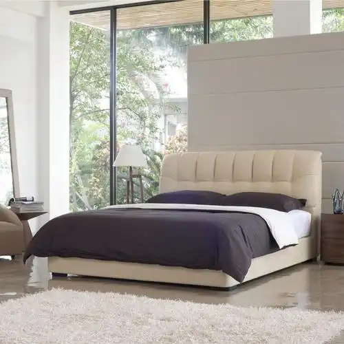 【诚意定金,非商品实际售价】雅兰真皮实木床架-波尔卡意式轻奢