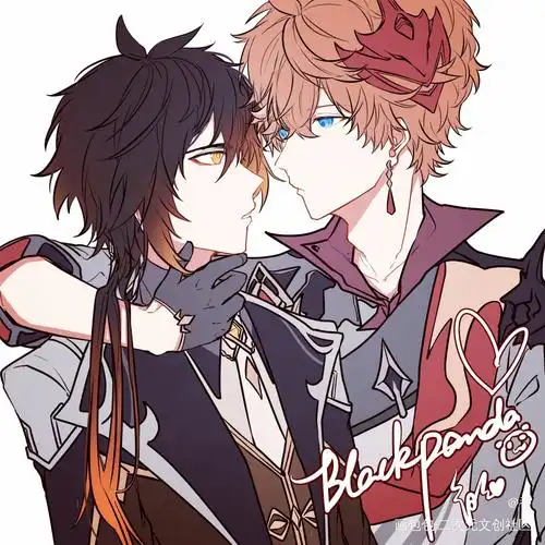 七夕快乐/_原神达达利亚钟离公钟绘画作品