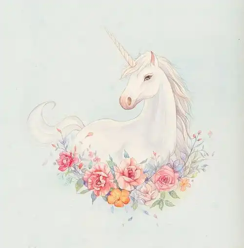 水彩独角兽