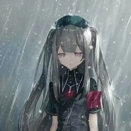 雨中伤感漫画女生头像图片世上哪有什么感同身受