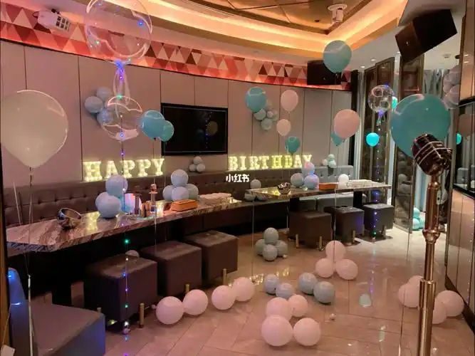 男生生日ktv气球布置