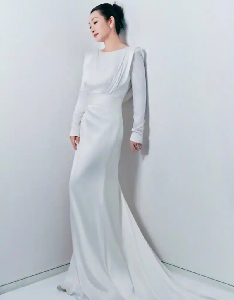 秦海璐红毯礼服,不袒胸,不露背,依然美丽多姿!