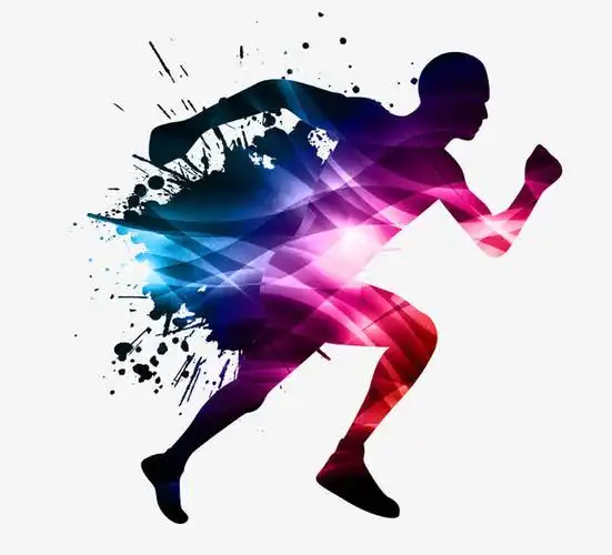 奔跑剪影素材免费下载_觅元素