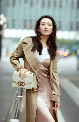 王鸥优雅温柔秋季街拍图片
