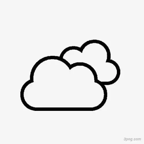 白云蓝天简笔画可爱