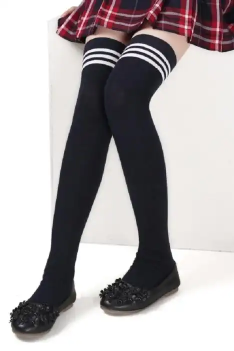 儿童中筒袜纯棉过膝女童高筒膝盖袜子宝宝春秋男童足球学生长筒袜宝宝