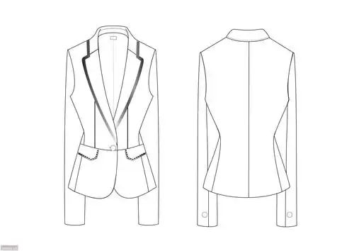 线条女装款式图