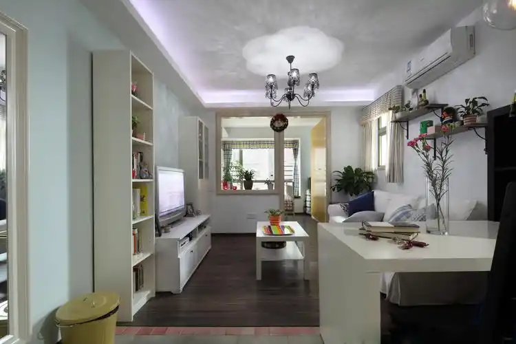 田园式一居室60平米一室田园风格装修效果图