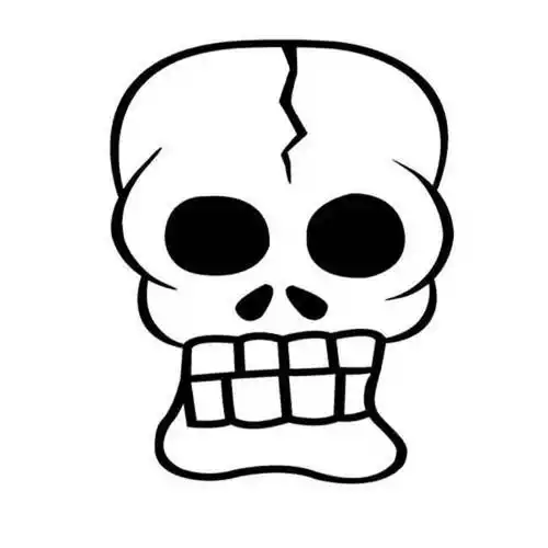 骷髅头简笔画 骷髅头简笔画吓人 - 水彩迷