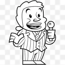 小主持人简笔画图片幼儿园教师简笔画培训讲稿台上主持人简笔画主持人