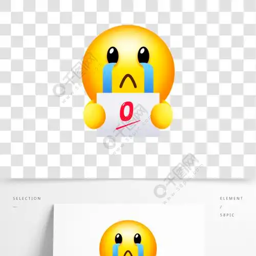 可爱卡通考试零分emoji表情