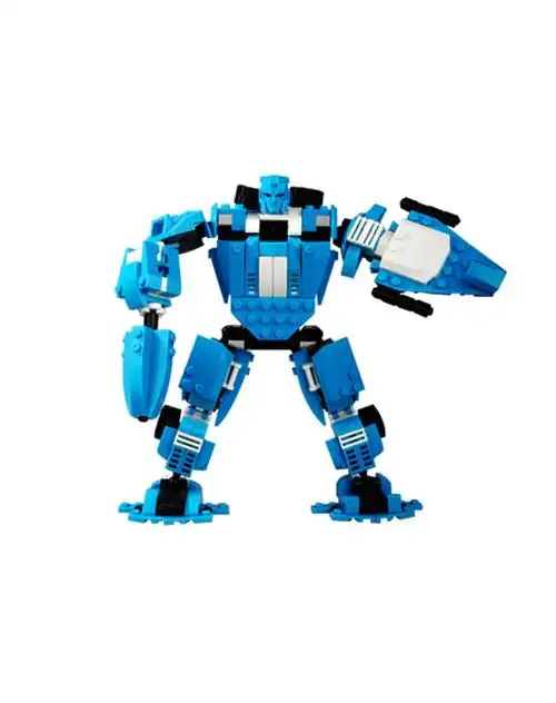 乐高式积木 变形机器人 蓝鸟战士