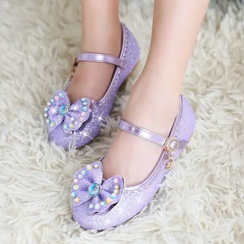 公主的天儿童穿c岁皮鞋小女孩平底76凉鞋9春夏鞋子舞蹈8女童10水