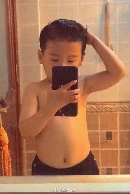 已找到求一张之前很火的小男孩对镜自拍表情包