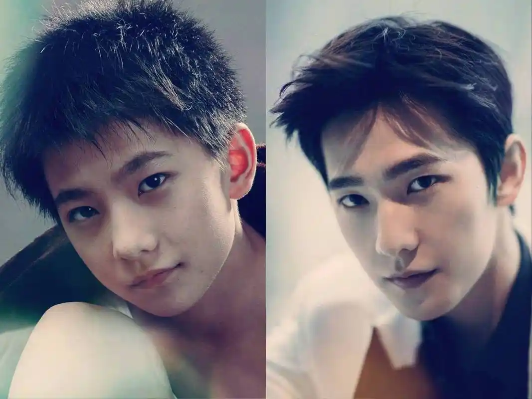 杨洋的帅气从小时候的眉间都毫无保留的暴露出来.