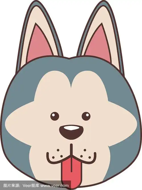 狗头部卡通