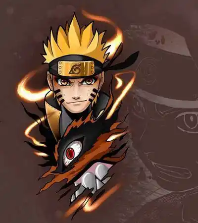 13张黑白彩色九尾鸣人纹身手稿图片