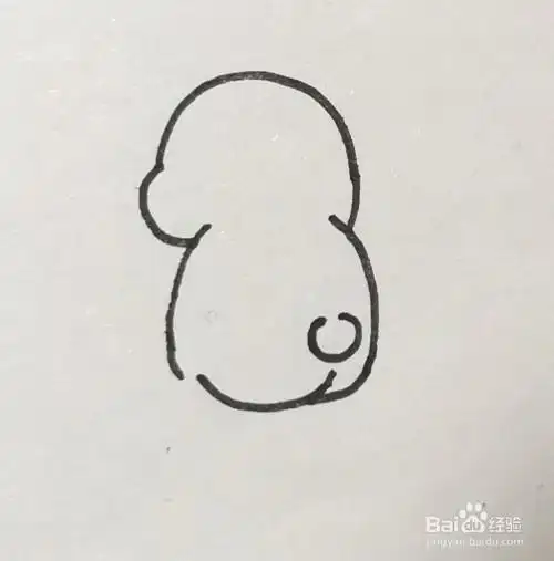 简笔画怎么画一只兔子的背影