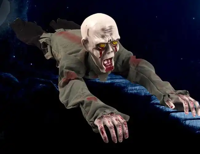 节庆日鬼屋酒吧夜场爬尸道具 恐怖鬼怪道具 电动爬行鬼大吊鬼