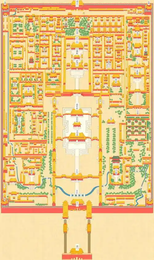 北京故宫导游图