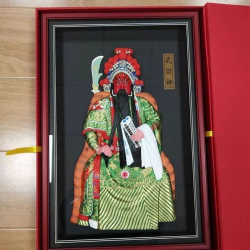天津泥人张彩塑高档镜框人物大关羽礼品收藏品戏剧人物传统工艺品