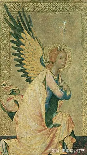 天使加百列向圣母玛利亚报喜,宣布耶稣即将降生人间