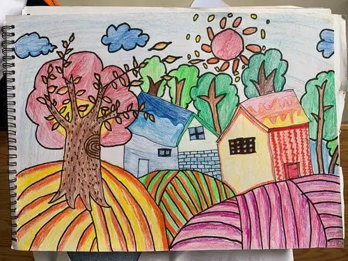 【商河县第二实验小学】你好,新学期(四年级美术作品)