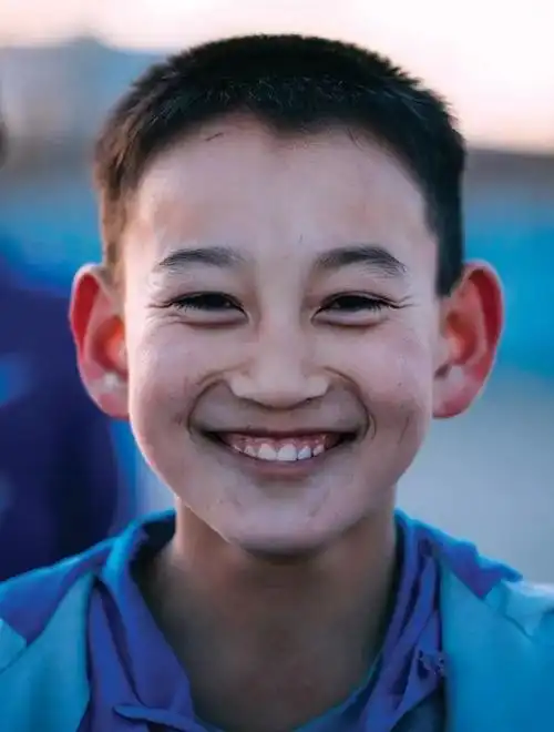 图牧区孩子最纯真的笑容