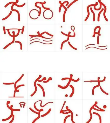 简笔画运动小人图片 运动火柴人图片