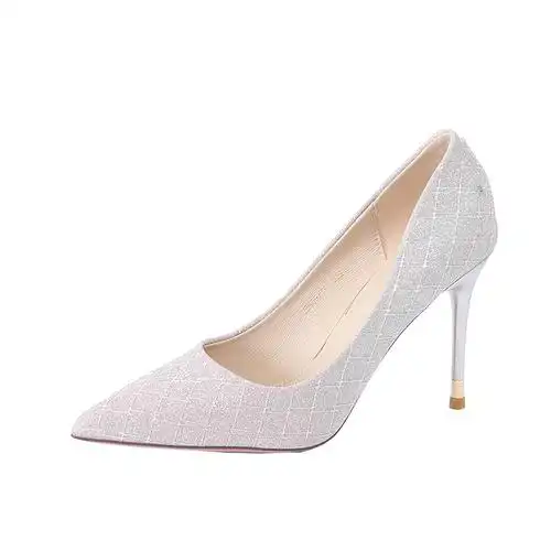 鞋子子女2021年新款晚礼服名媛高跟鞋时尚渐变尖头单鞋