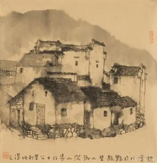 徽派民居写生之四切