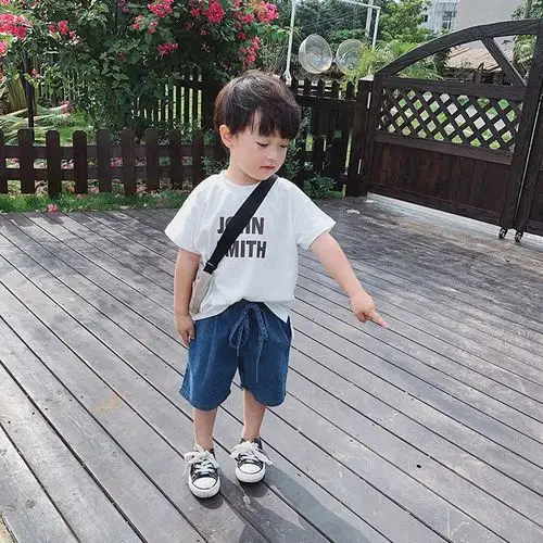 一折儿童短袖t恤 男 小孩_夏季新款允儿妈2019男童宝宝时尚纯棉短袖