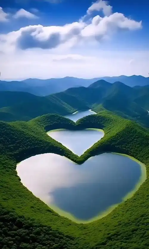 美图欣赏——最美爱心湖